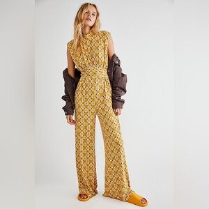 Free People Vibe Check One Piece in Sunflower Combo